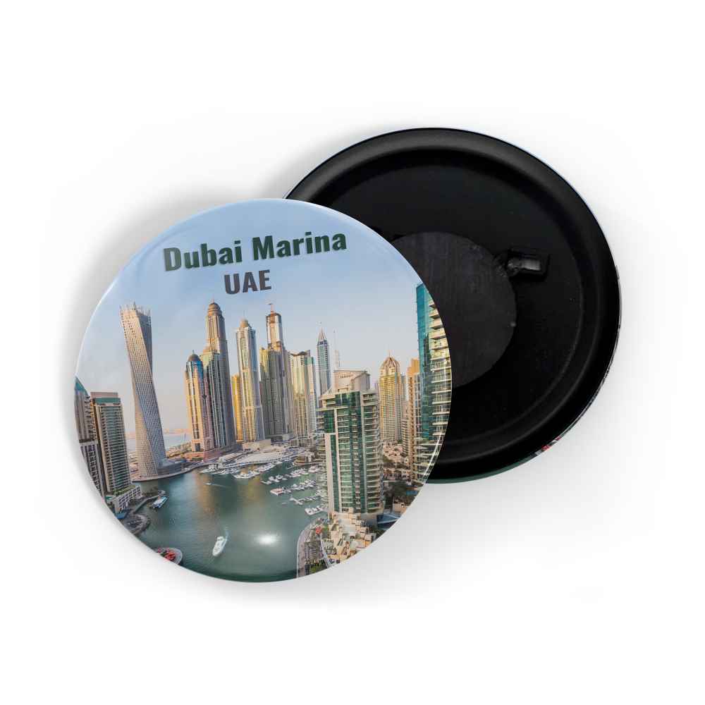 dhcrafts Fridge Magnet Multicolor Famous Tourist Place Dubai Marina Uae Glossy Finish Design Pack of 1
